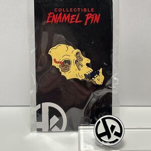 Hunt A Killer Game Pin Back Enamel Worm Skull Letter Logo Collectible Lot of 2